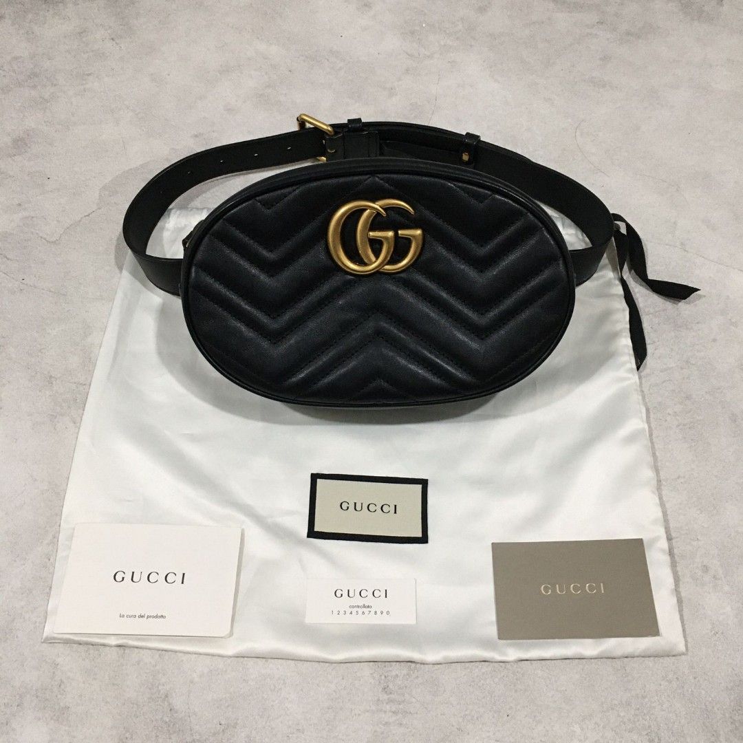 Gucci Marmont mini Black 2017, Barang Mewah, Tas & Dompet di Carousell