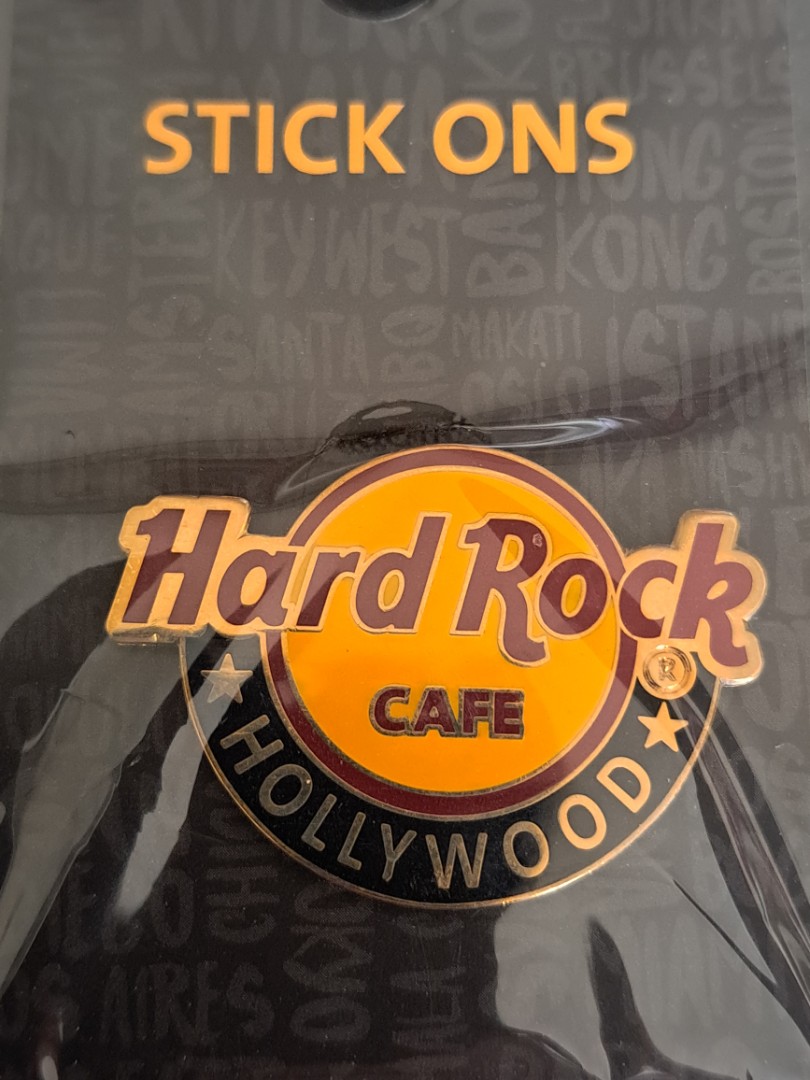 Hard Rock Cafe HOLLYWOOD STICK ON CLASSIC HRC LOGO!, Hobbies  Toys,  Stationery  Craft, Other Stationery  Craft on Carousell