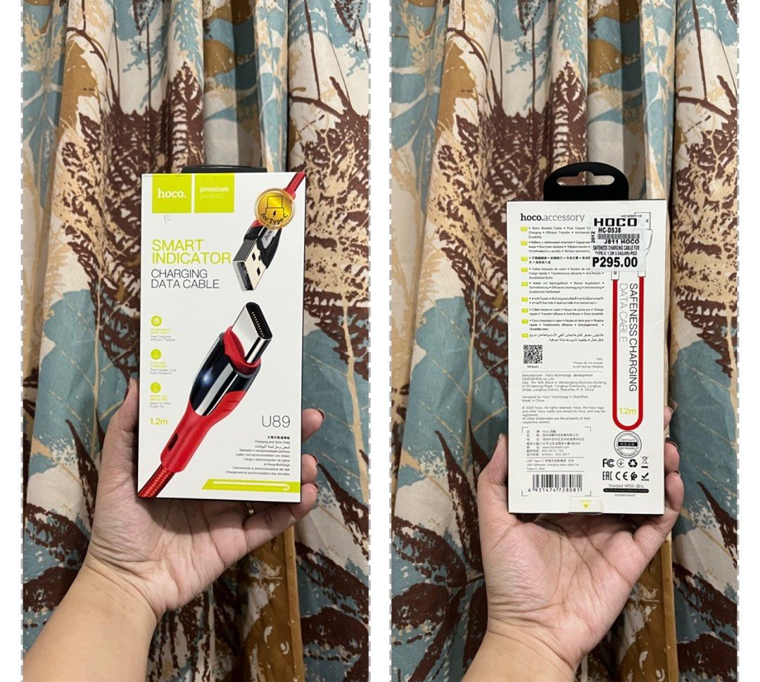 HOCO Chargers Cables Micro, IOS, Type C, TypeC to Type C (Category: Chargers) located in Cavite. Submitted by lrcshop (Listing ID 1249678246, Image 2). Description: HOCO BRAND 💯ORIGINAL * No Adapter * Available : Micro, Type- C, IOS %DISCOUNTED% P295 = 159 ONLY P250 = 129 ONLY P195 = 119 ONLY 🚚DELIVERY🚚 - Delivery Fee should be shouldered by the buyer. 👭🏻MEET UP👨🏼‍🤝‍👨🏻 - We only do meet ups depending on what item you bought or if you bu
