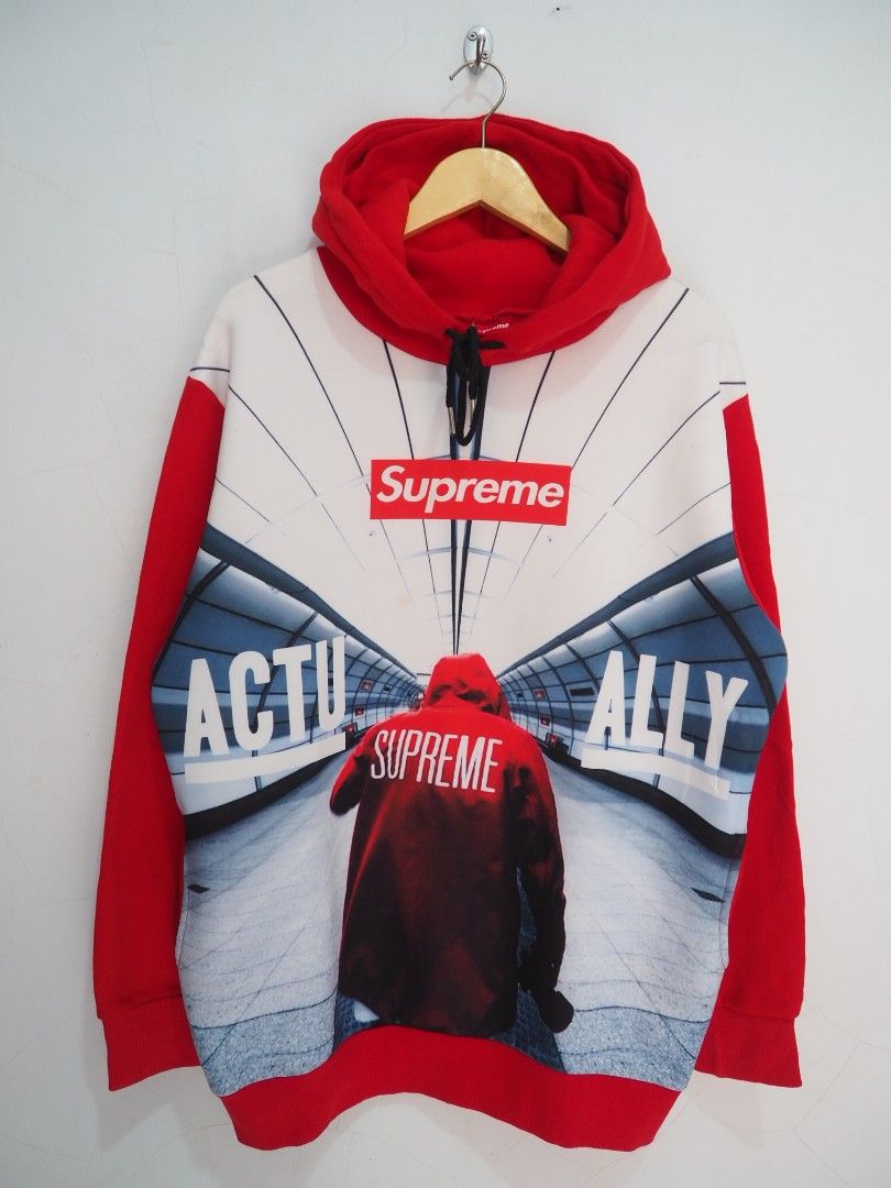 Supreme printed deals hoodie
