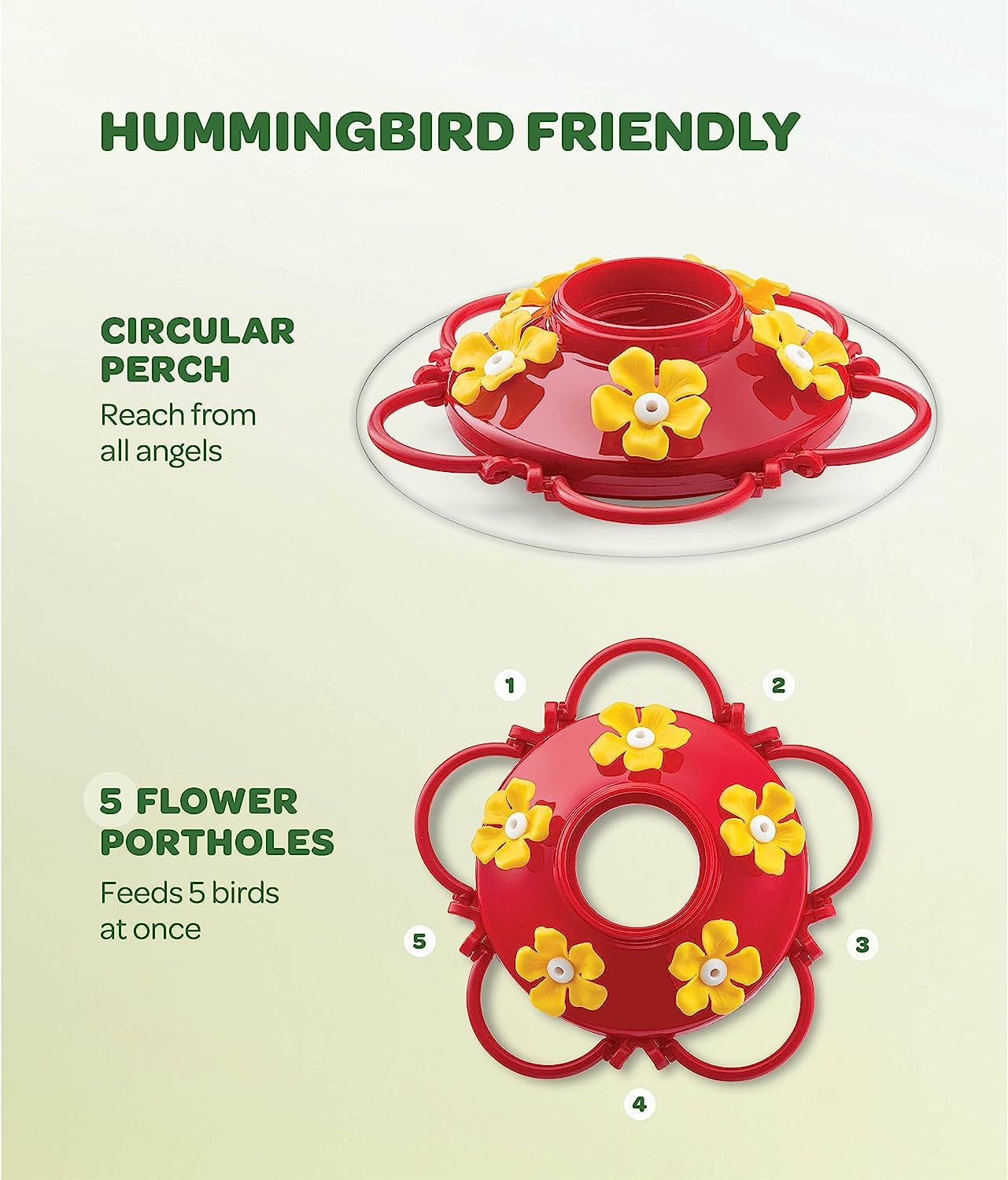 Hummingbird Feeder 10 oz Plastic Hummingbird Feeders for Outdoors ...
