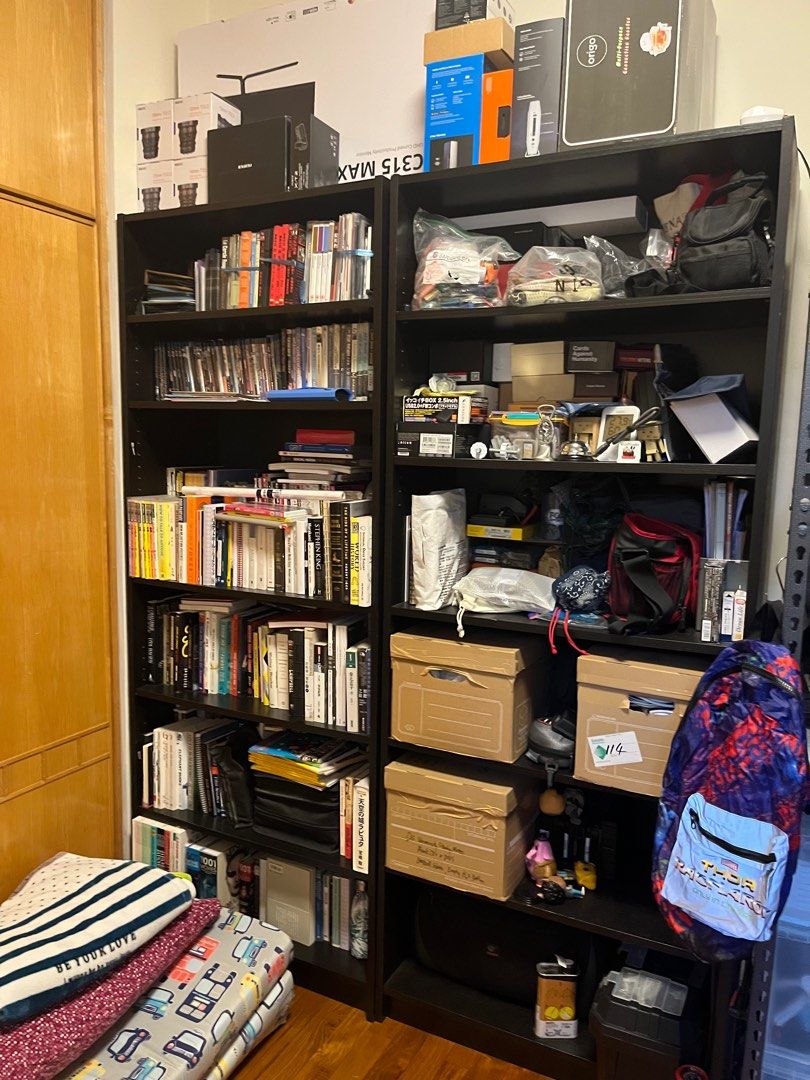 IKEA Black Bookshelves x3, Furniture & Home Living, Furniture, Shelves