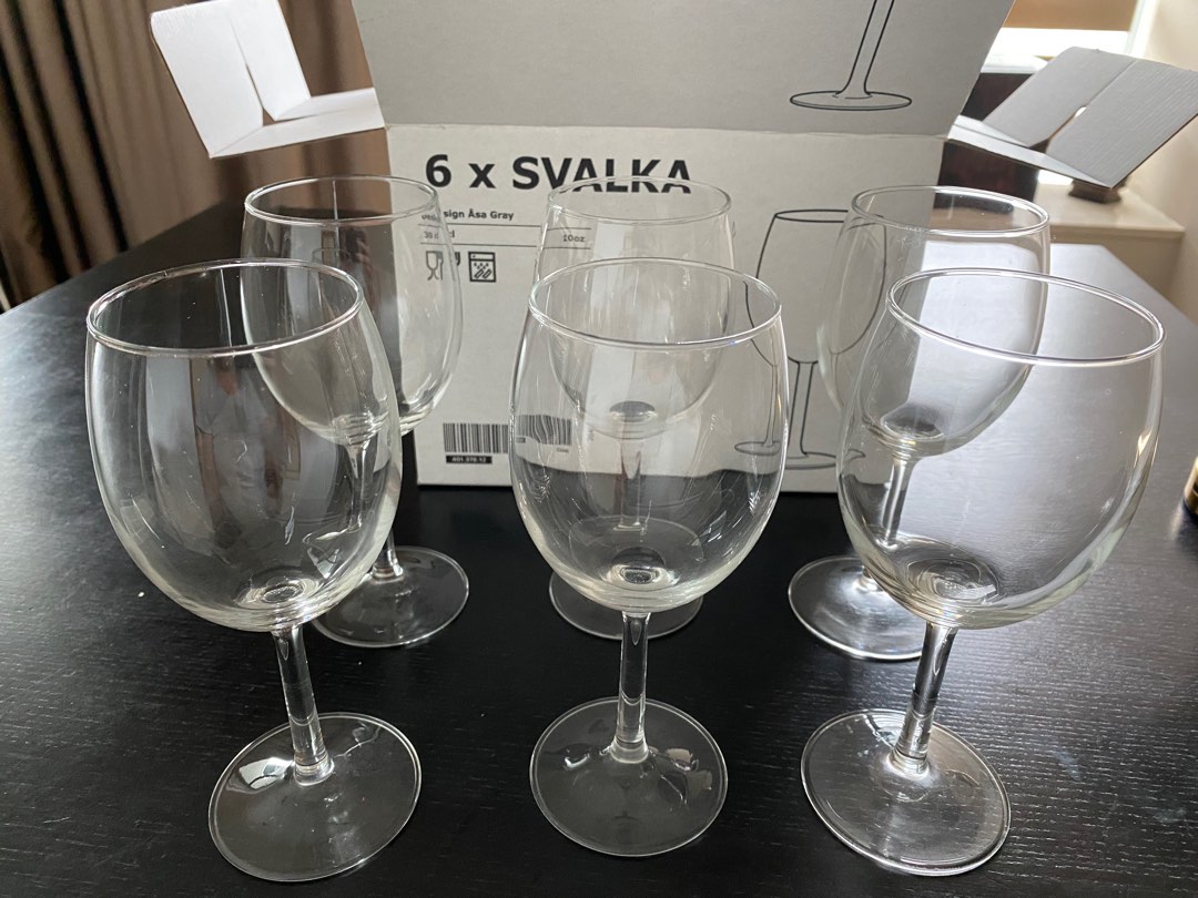 SVALKA Wine glass, clear glass, 20 oz - IKEA