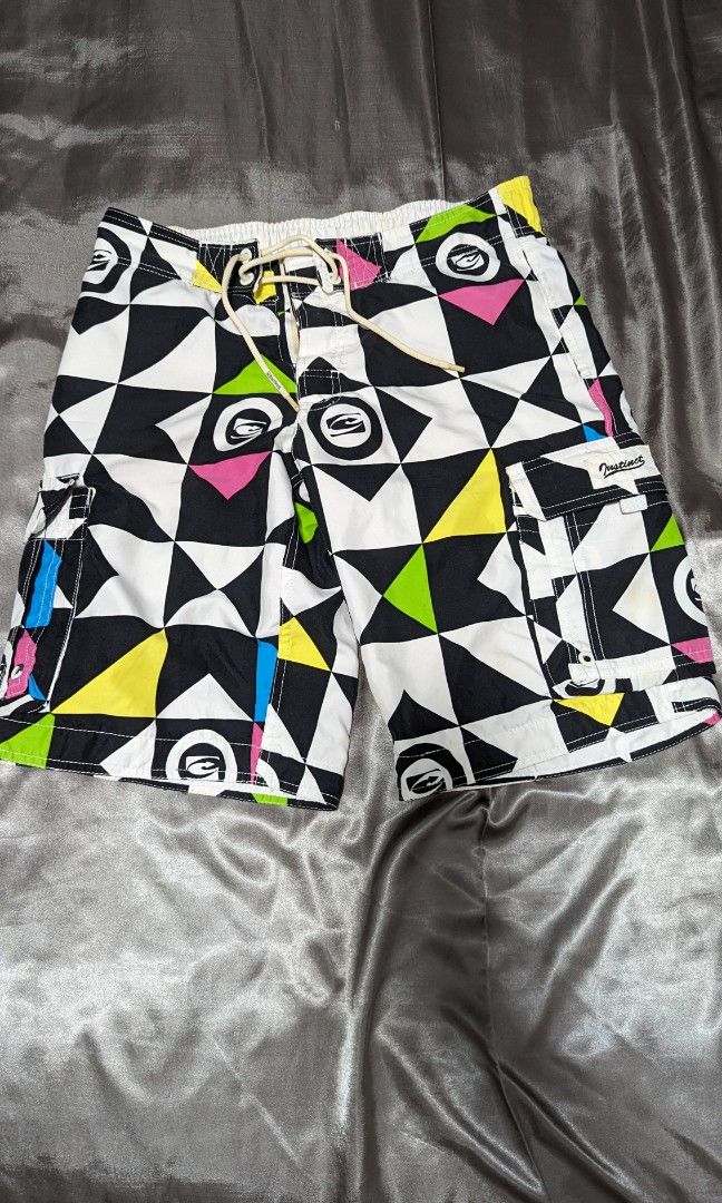 Instinct black and white checkered boardshorts