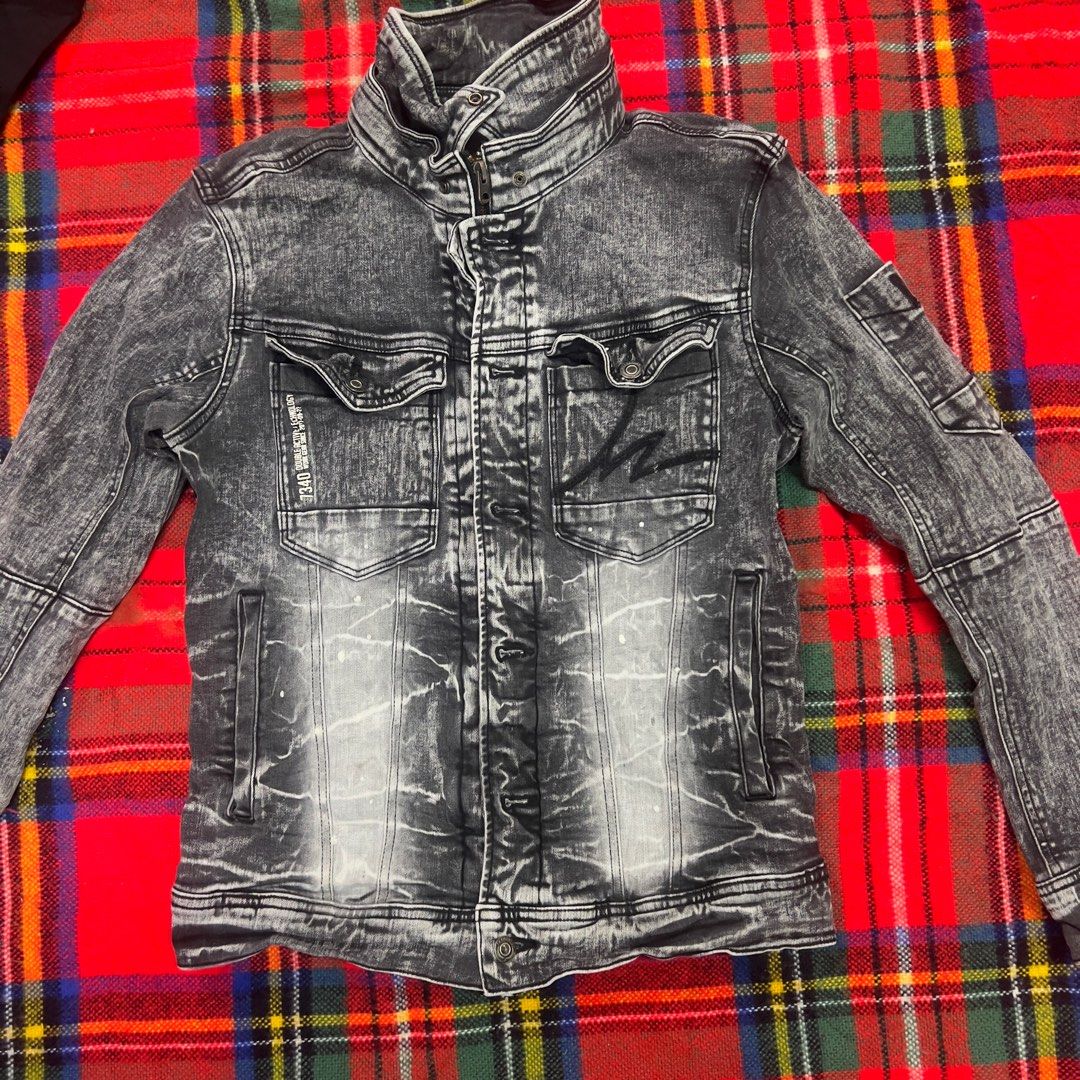 Iz Frontier Acid Wash Denim Jacket Women s Fashion Coats