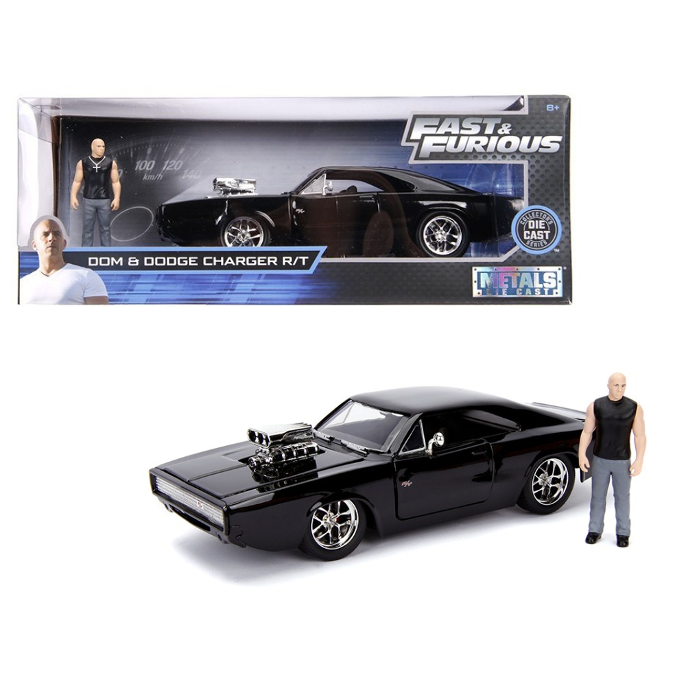 Jada 1/24 Scale Fast and Furious Dom's Dodge Charger R/T with Die-cast ...