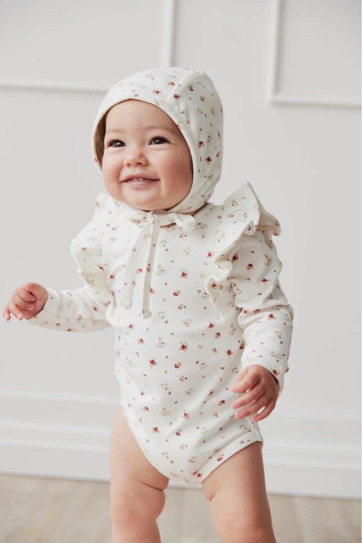 Floral long best sale sleeve onesie baby