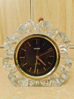 Japan Surplus Citizen Alarm Solid glass/Crystal display clock