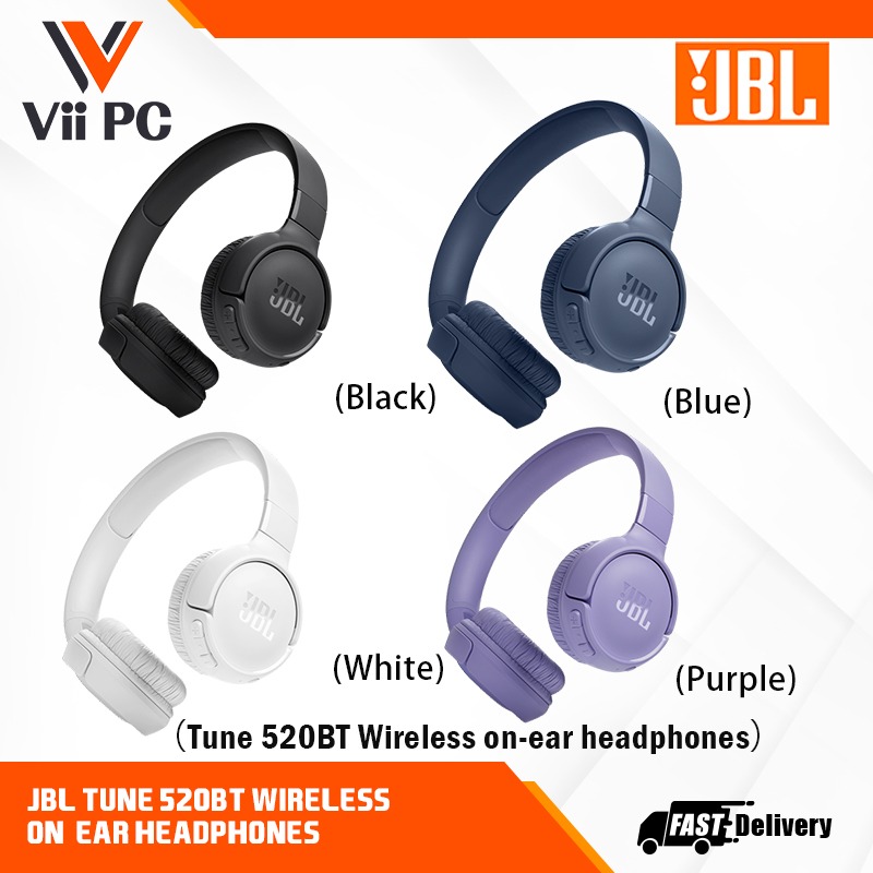 JBL Tune 520BT Wireless On-Ear Headphones Pure Bass Sound Bluetooth 5.3  Technology Up to 57H Battery Life, Audio, Headphones & Headsets on Carousell