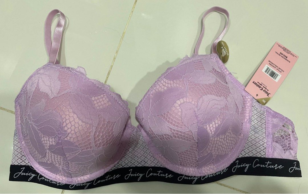 38C juicy couture bra rainbow lace comfy, Women's Fashion, New
