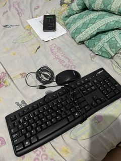 Keyboard + Mouse Logitech Kabel Fungsi Normal 
