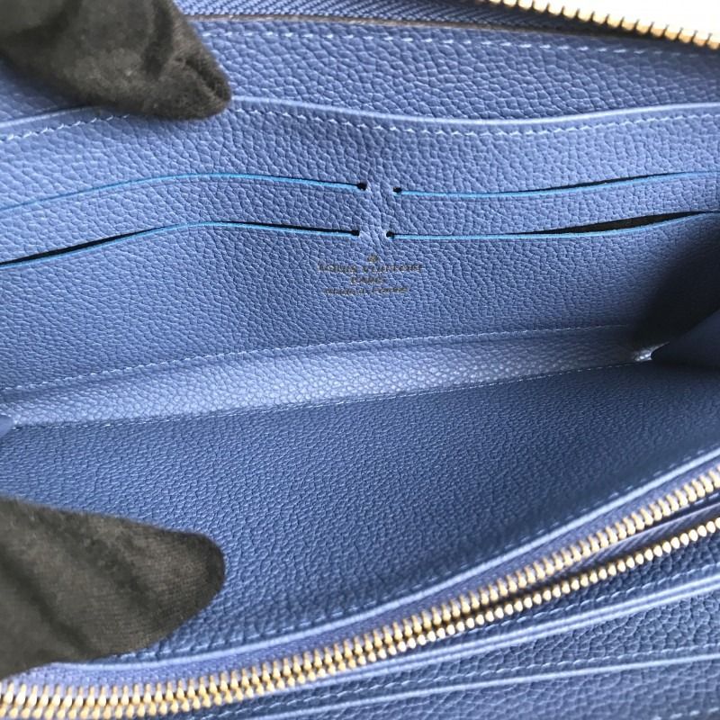 Louis Vuitton Monogram Empreinte Long Wallet Leather Navy M60287