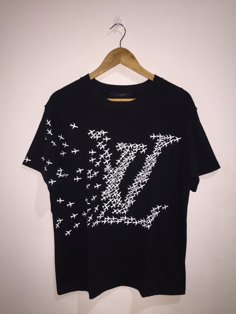 LV Airplane Big Logo shirt, Men's Fashion, Tops & Sets, Tshirts & Polo  Shirts on Carousell