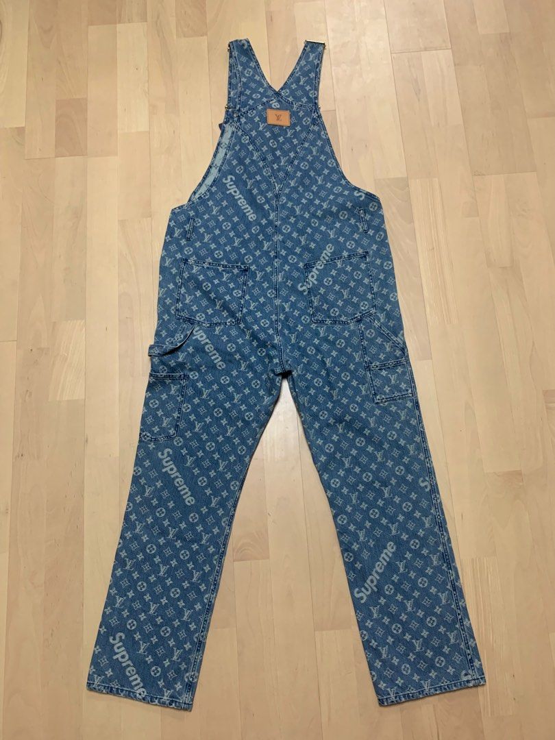 Louis Vuitton x Supreme Jacquard Denim Overalls, 名牌, 服裝- Carousell