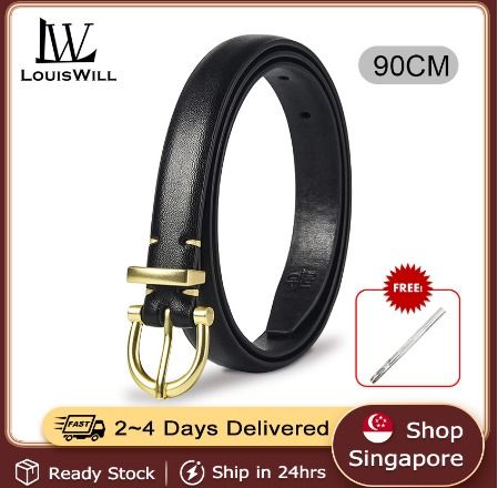 Louiswill Belt Women Leather Belt Skinny Belt for Ladies Fashion Casual  Thin Belt Waist Belt with Zinc Alloy Buckle for Jeans Pants DL1778, Women's  Fashion, Watches & Accessories, Belts on Carousell