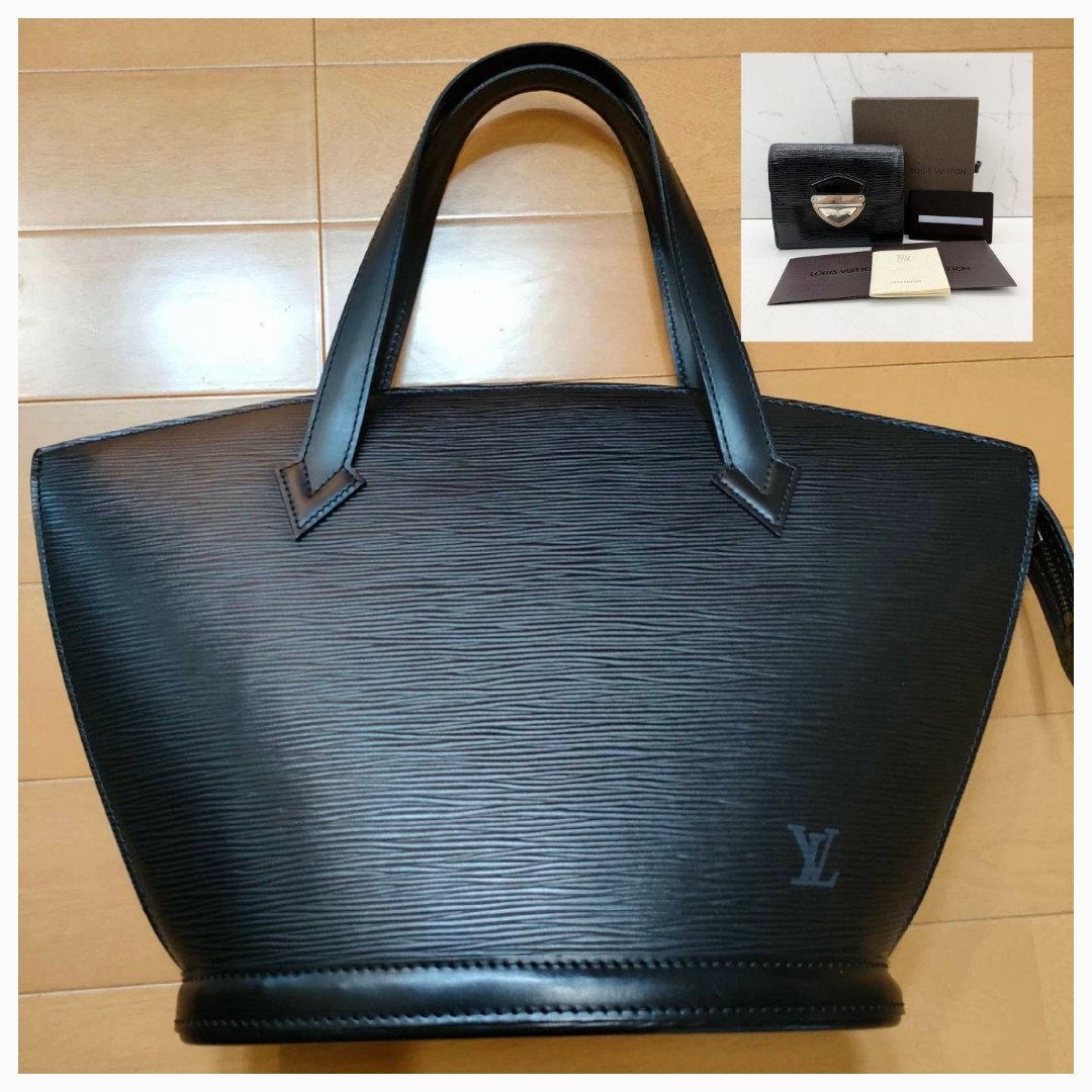 Authentic Louis Vuitton EPI Saint Jacques PM NOIR Black, Luxury, Bags &  Wallets on Carousell