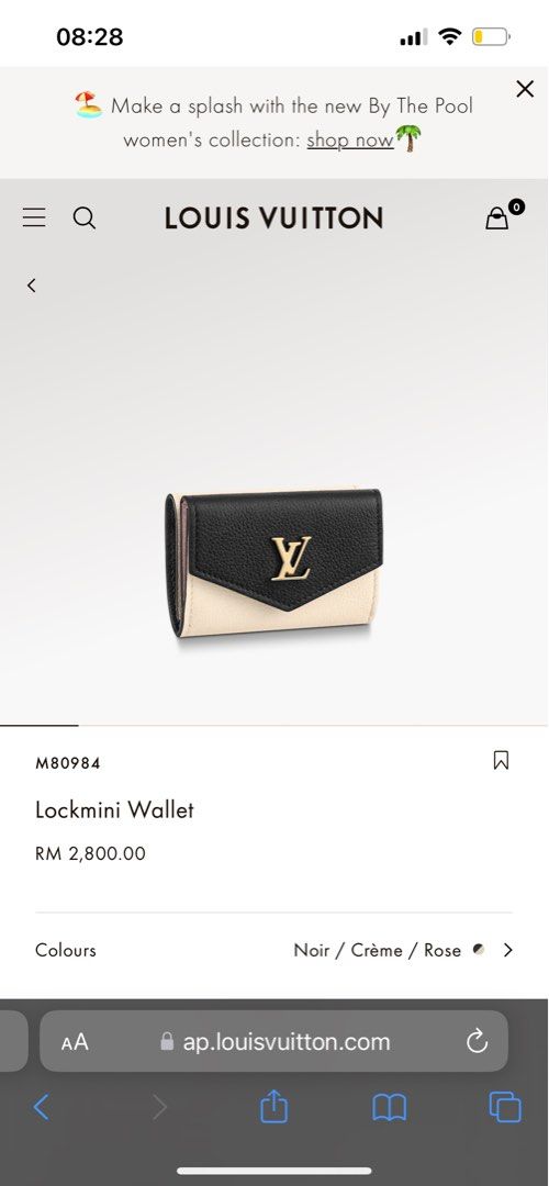 Louis Vuitton LOCKME Lockmini wallet (M80984)