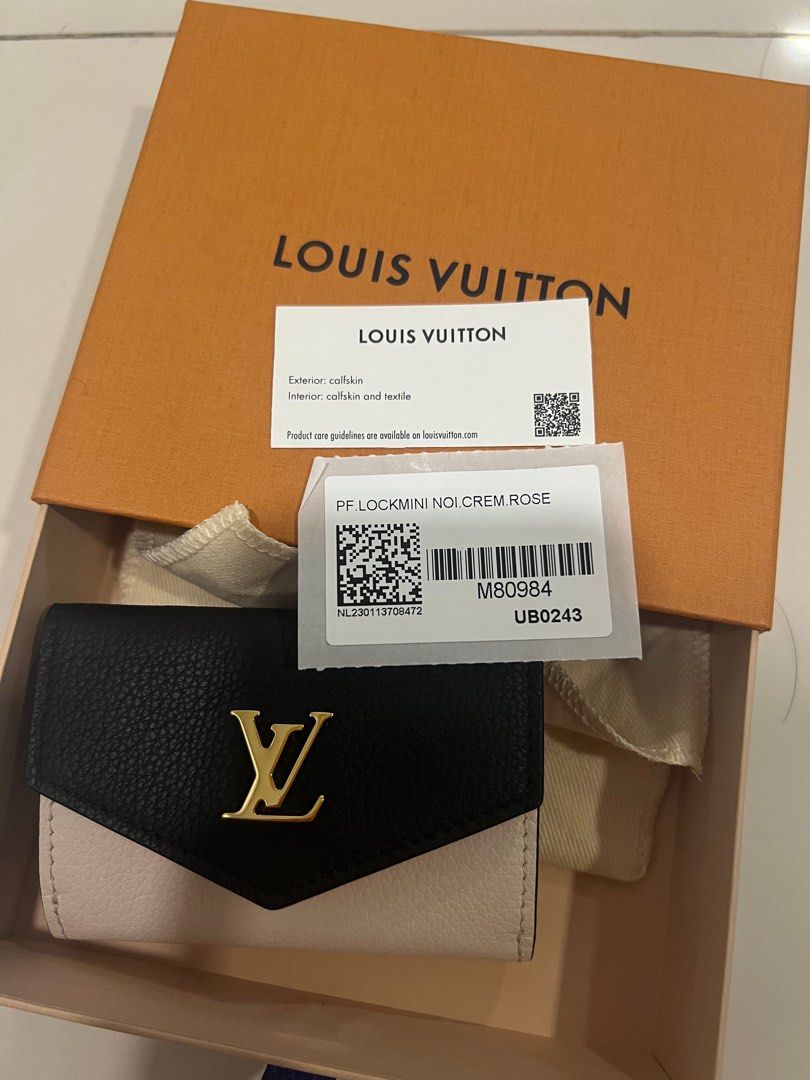 LOUIS VUITTON Leather Portefeuille Lock Trifold Wallet M80984