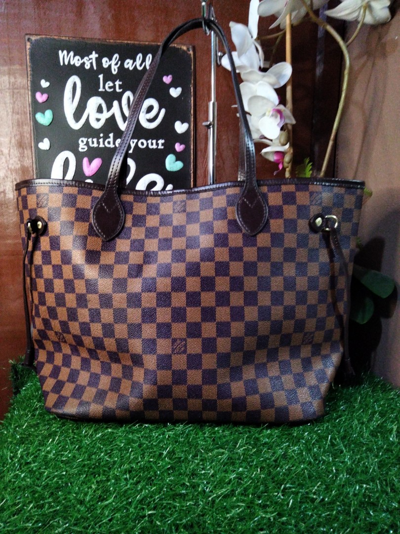 Louis Vuitton Neverfull Damier Ebene Tote Bag