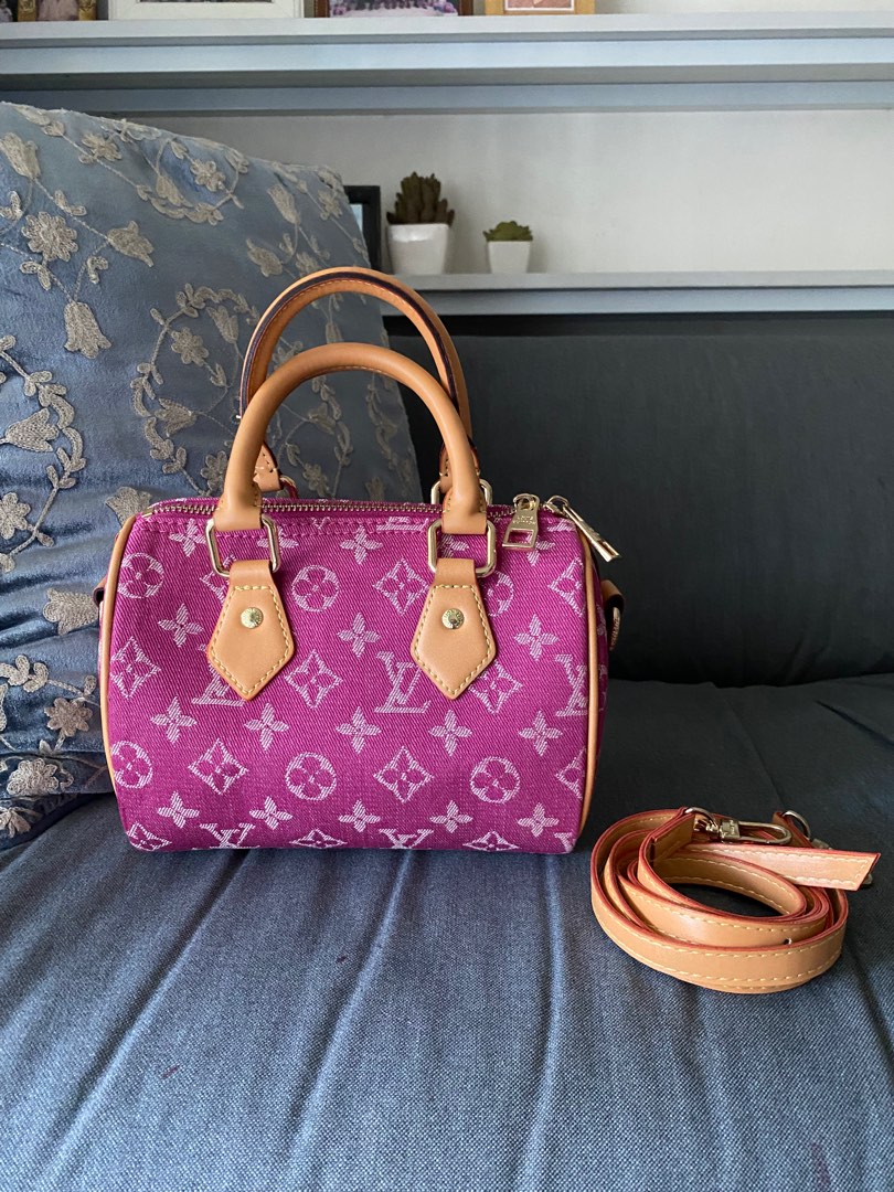 LOUIS VUITTON DENIM SPEEDY NANO, Luxury, Bags & Wallets on Carousell
