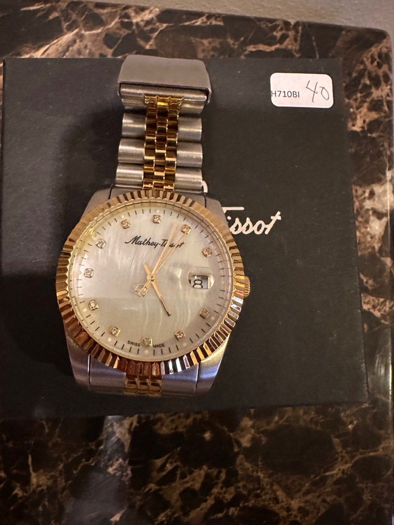 Montre Mathey-Tissot Swiss Made 2025 – Cadran Bleu, Bracelet Acier – Quartz – Neuf Avec étiquettes