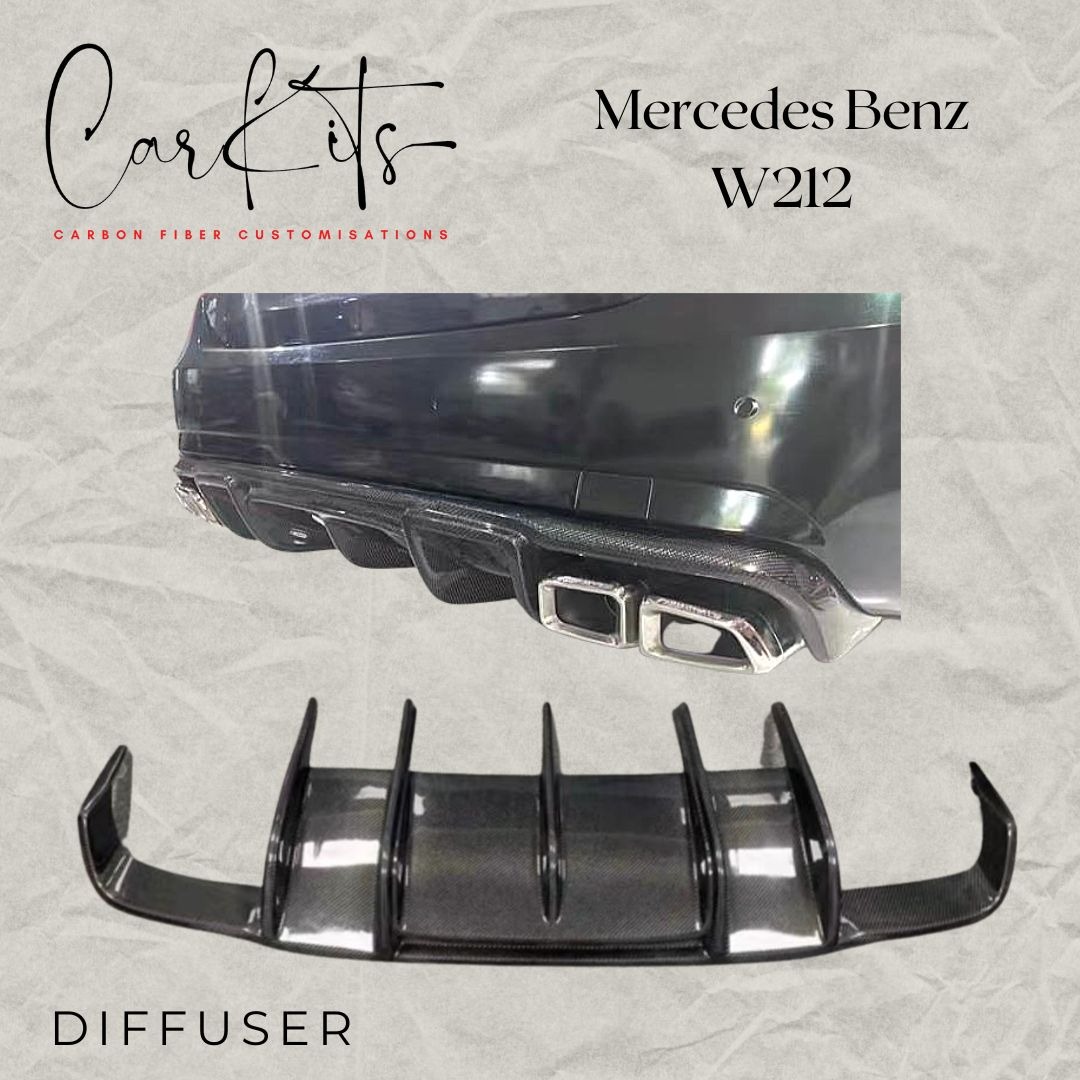Mercedes Benz PFL W212/E200/E250 AMG Line Diffuser Carbon, Car ...