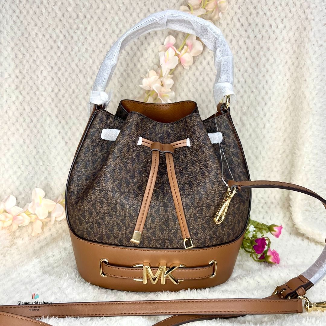 Michael Kors Bags | Michael Kors Reed Medium Bucket Bag | Color: Brown | Size: Os | Thanhthuy2401's Closet