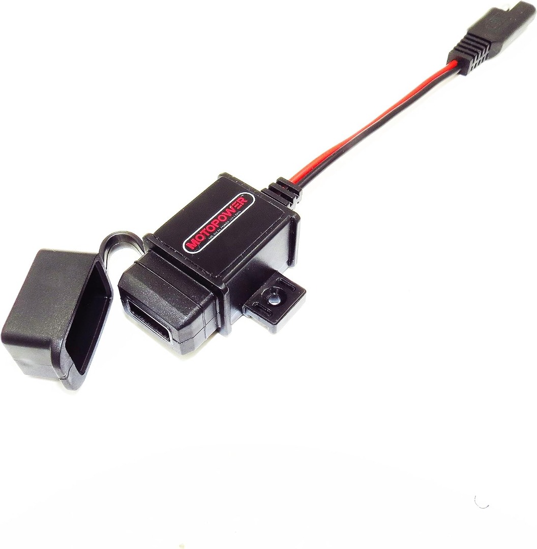 MOTOPOWER MP0609 3.1Amp Motorcycle USB Port SAE to USB Adapter ...