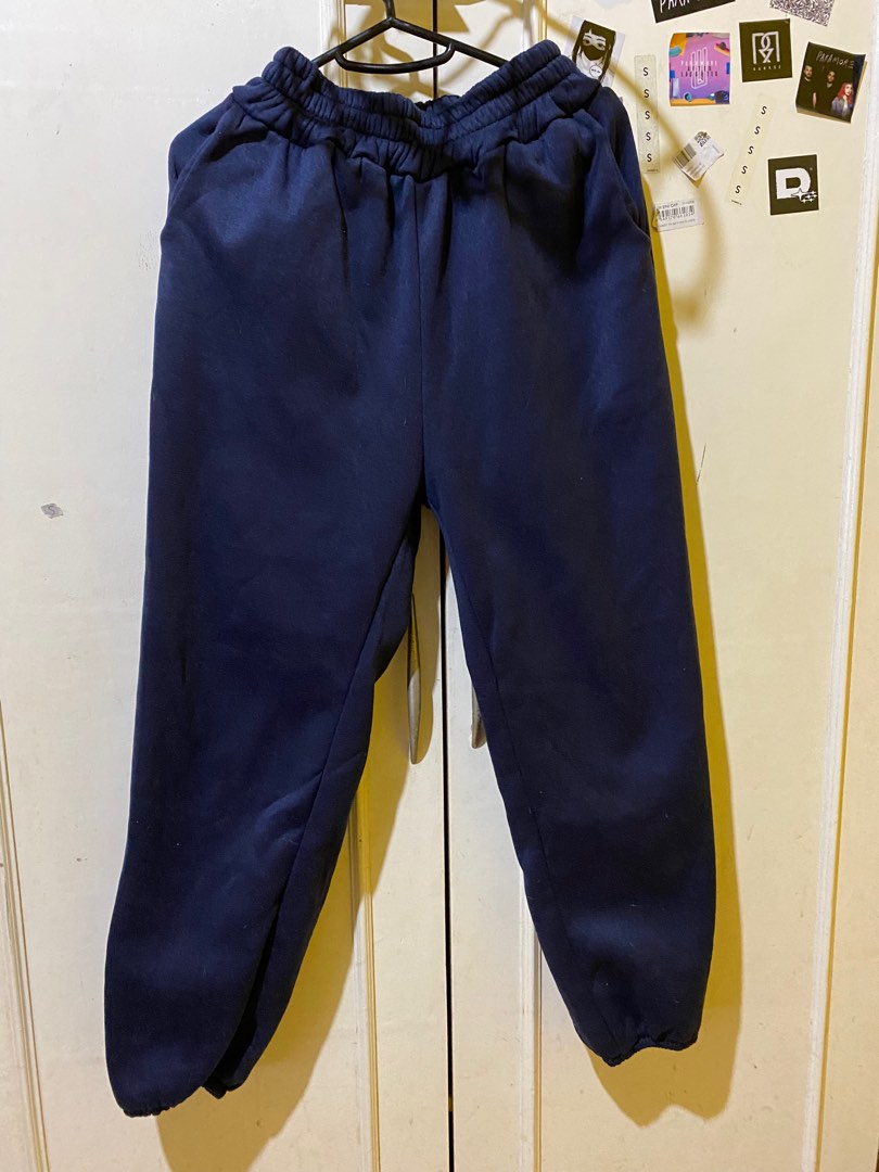 Navy Blue Sweatpants, Men's Fashion, Bottoms, Joggers on Carousell