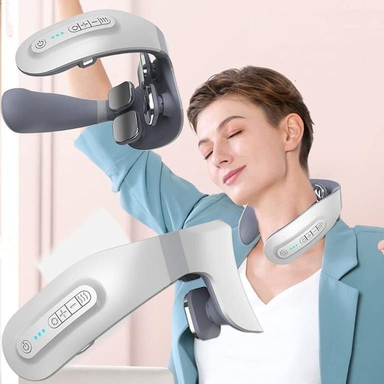 Neck Massage Intelligent Charging Heating Hot Pressing Magnetic Pulse  Fashion Multi User Usage Portable Pulse Neck