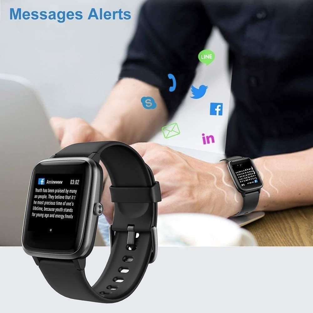 New Arrival! 🔥 Smart Watch for Android/Samsung/iPhone, Activity Fitness  Tracker with IP68 Waterproof for Men Women & Kids, Smartwatch with 1.3  Full-Touch Color Screen, Heart Rate & Sleep Monitor (Black), Mobile Phones