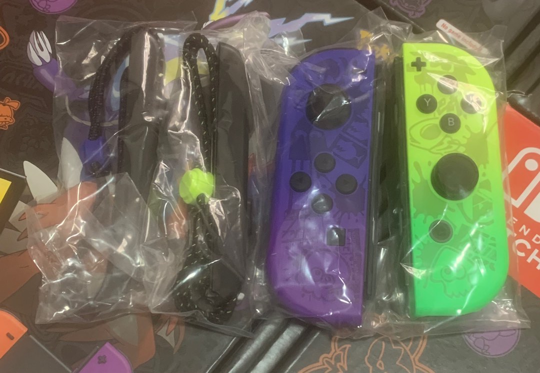 New Nintendo Joycon Splatoon edition, Video Gaming, Gaming Accessories ...