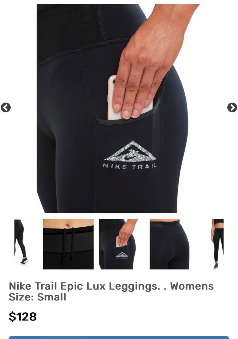 Nike Trail Epic Lux Leggings. . Womens Size: L size , Women's Fashion,  Activewear on Carousell