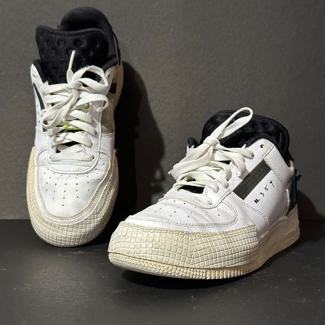 nike air force white black volt