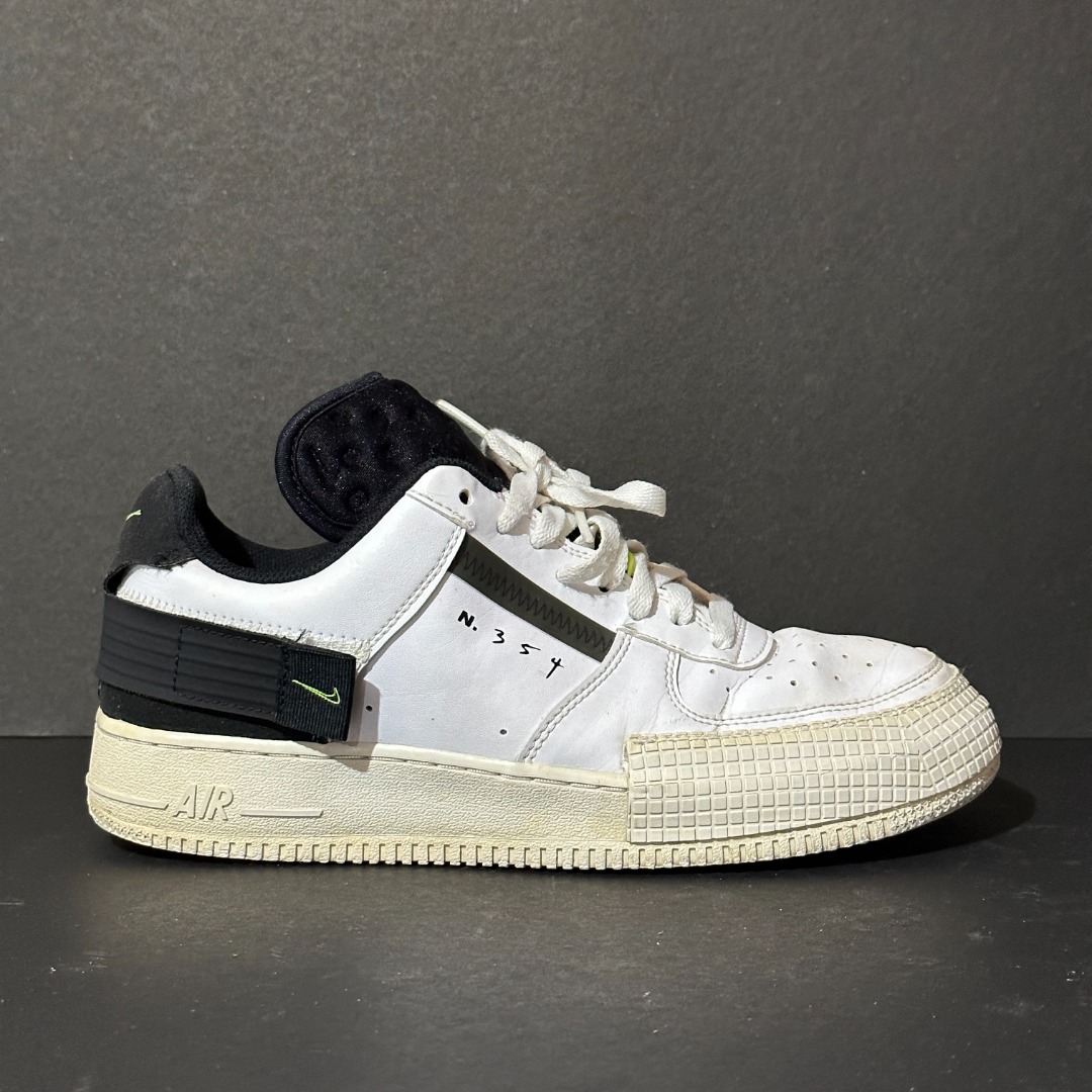 nike air force white black volt