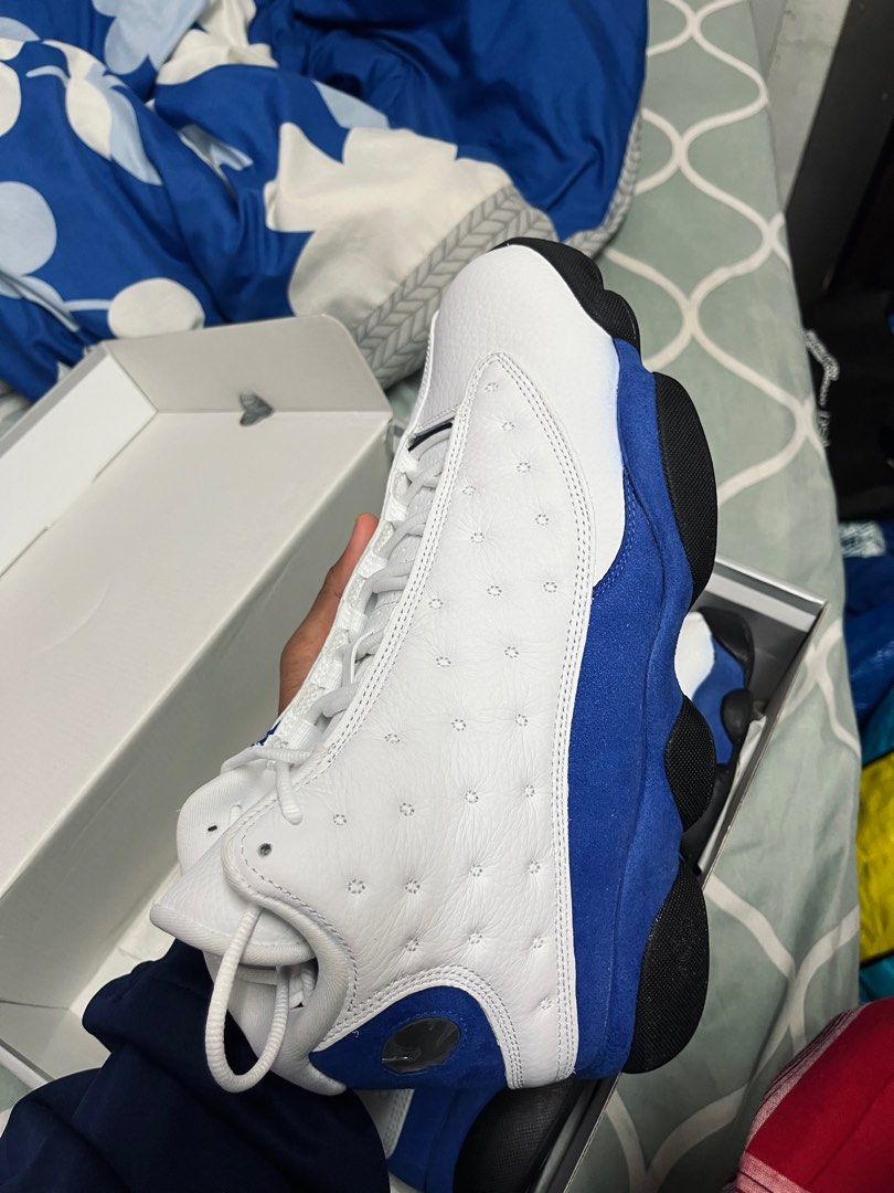 Jordan 13 retro white hyper royal black hotsell