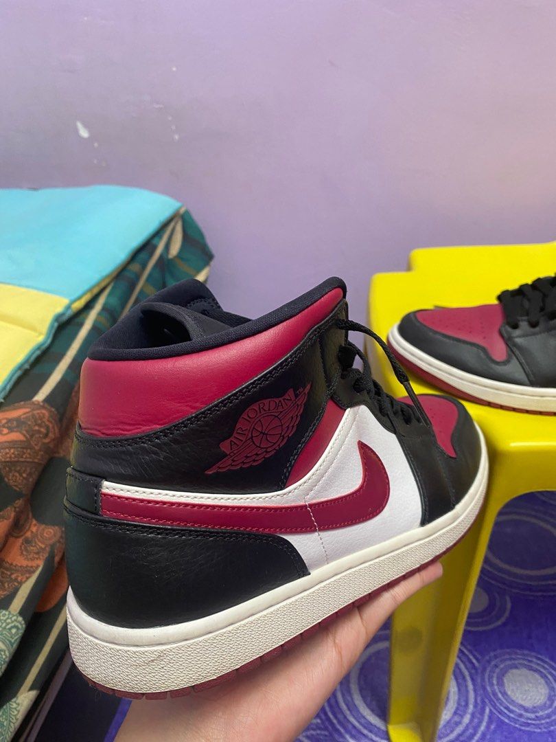 Nike Air Jordan 1 Mid Noble Red, Men's Fashion, Footwear, Sneakers on