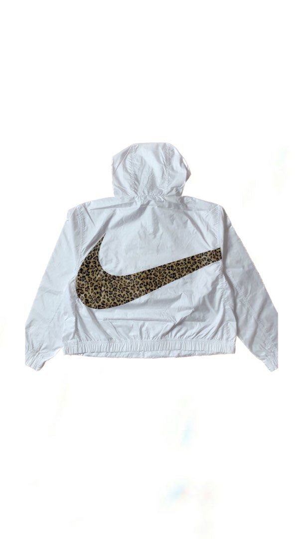 Nike leopard print windbreaker top