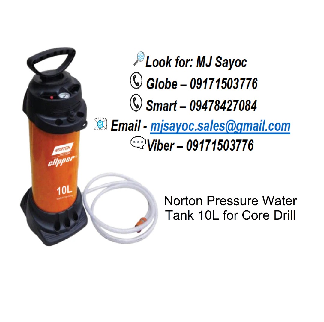 Norton Pressure Water Tank 10L for Core Drill, Commercial & Industrial ...