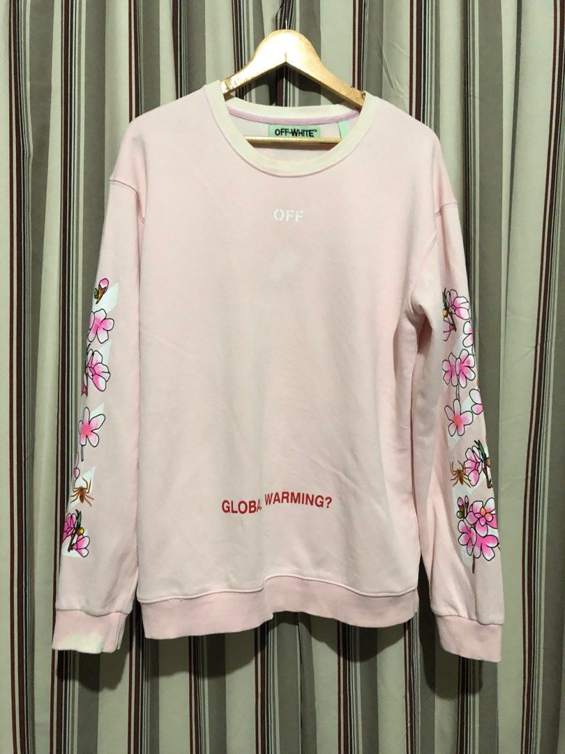 Off white cherry blossom crewneck top