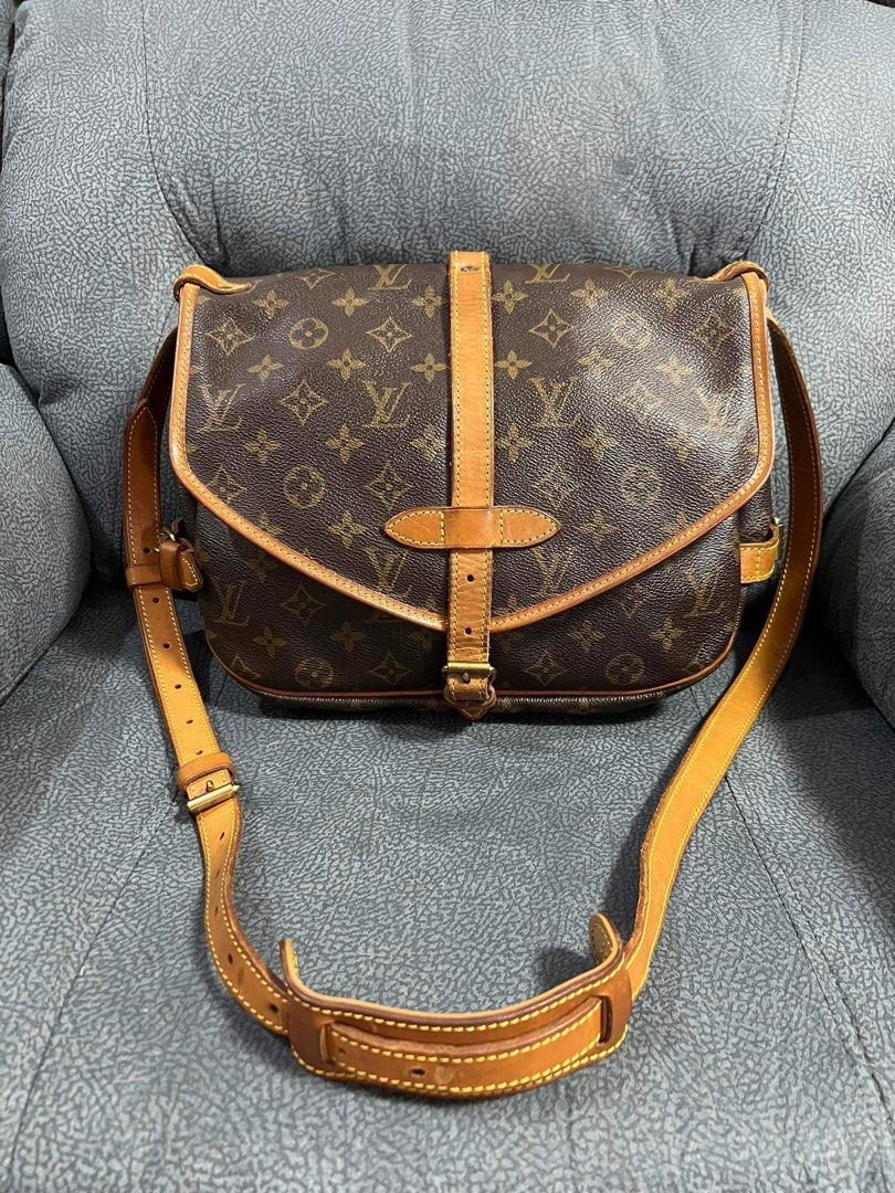 Lv Saumur Tote laptop/ Document bag, Luxury, Bags & Wallets on Carousell