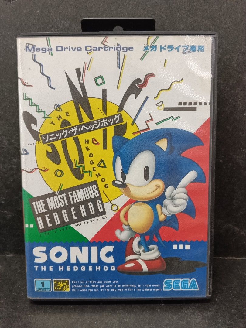 Original Sega Genesis: SONIC THE Hedgehog - Mega Drive Game Cartridge ...
