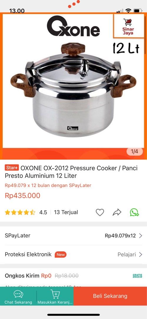 Oxone pressure hotsell cooker