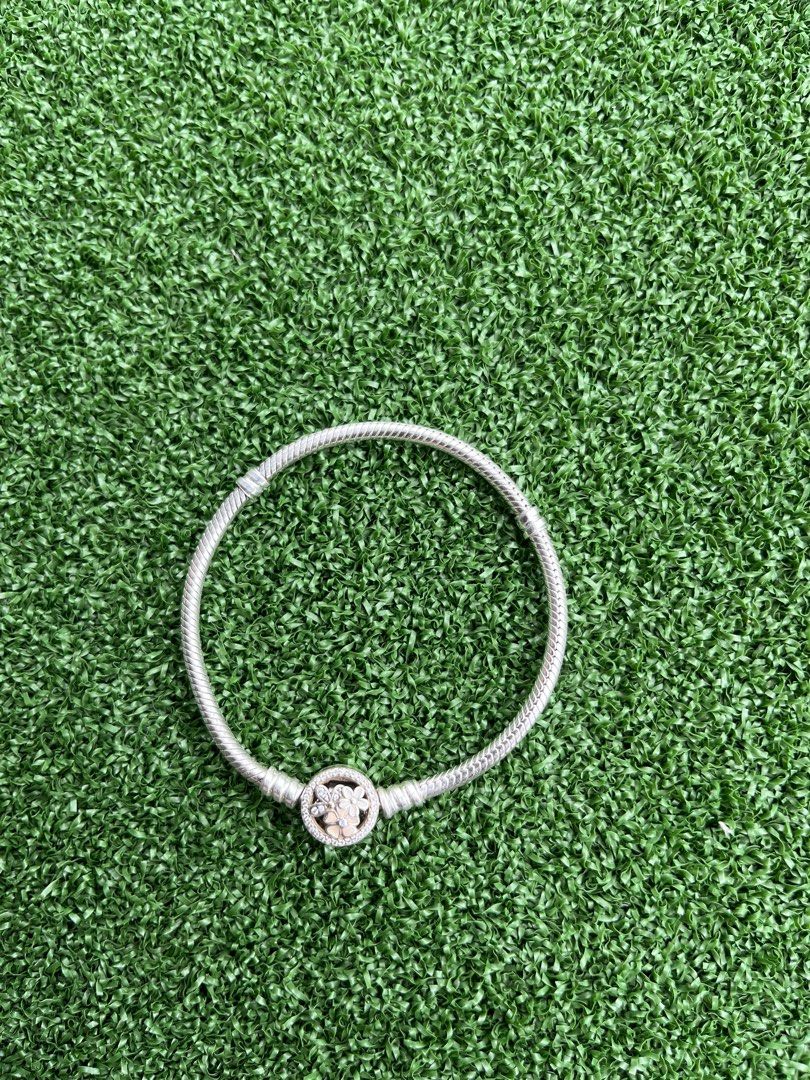 Pandora Bracelet Flower Clasp Snake Chain Bracelet