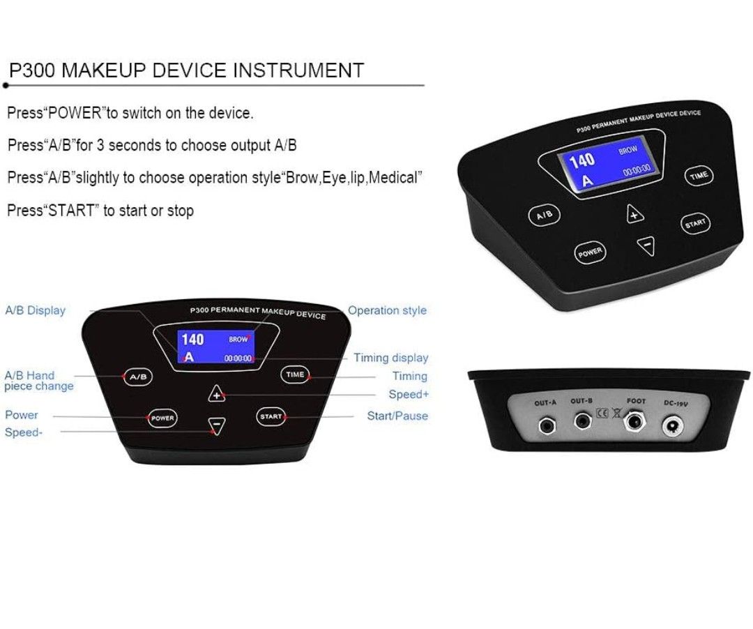 Permanent Makeup Tattoo Pen Machine-BIOMASER P300 Silver Permanent Eye –  EveryMarket