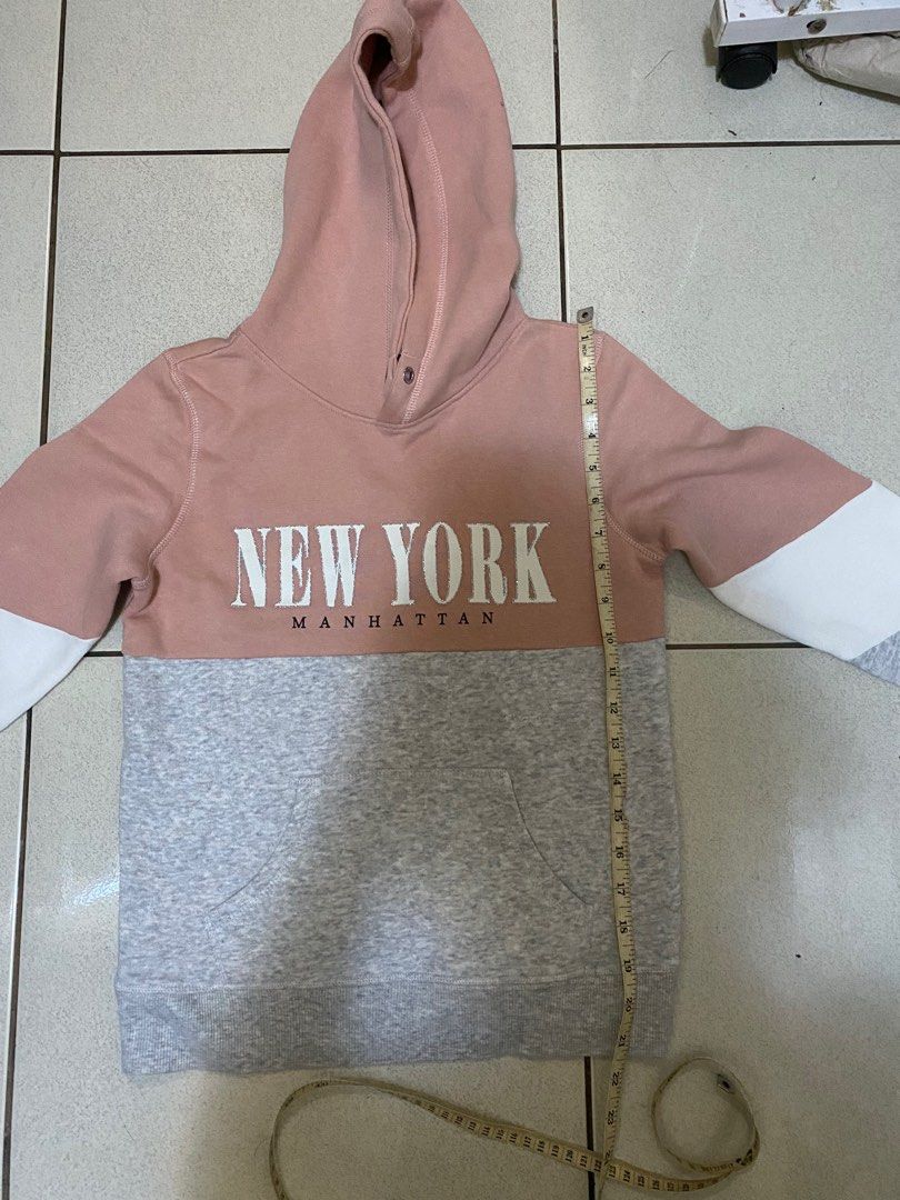 Pink grey hoodie (Category: Coats, Jackets and Outerwear) located in Quezon City. Submitted by peachyps (Listing ID 1249756968, Image 3). Description: - only used once - looks good as new - fits 10-12.