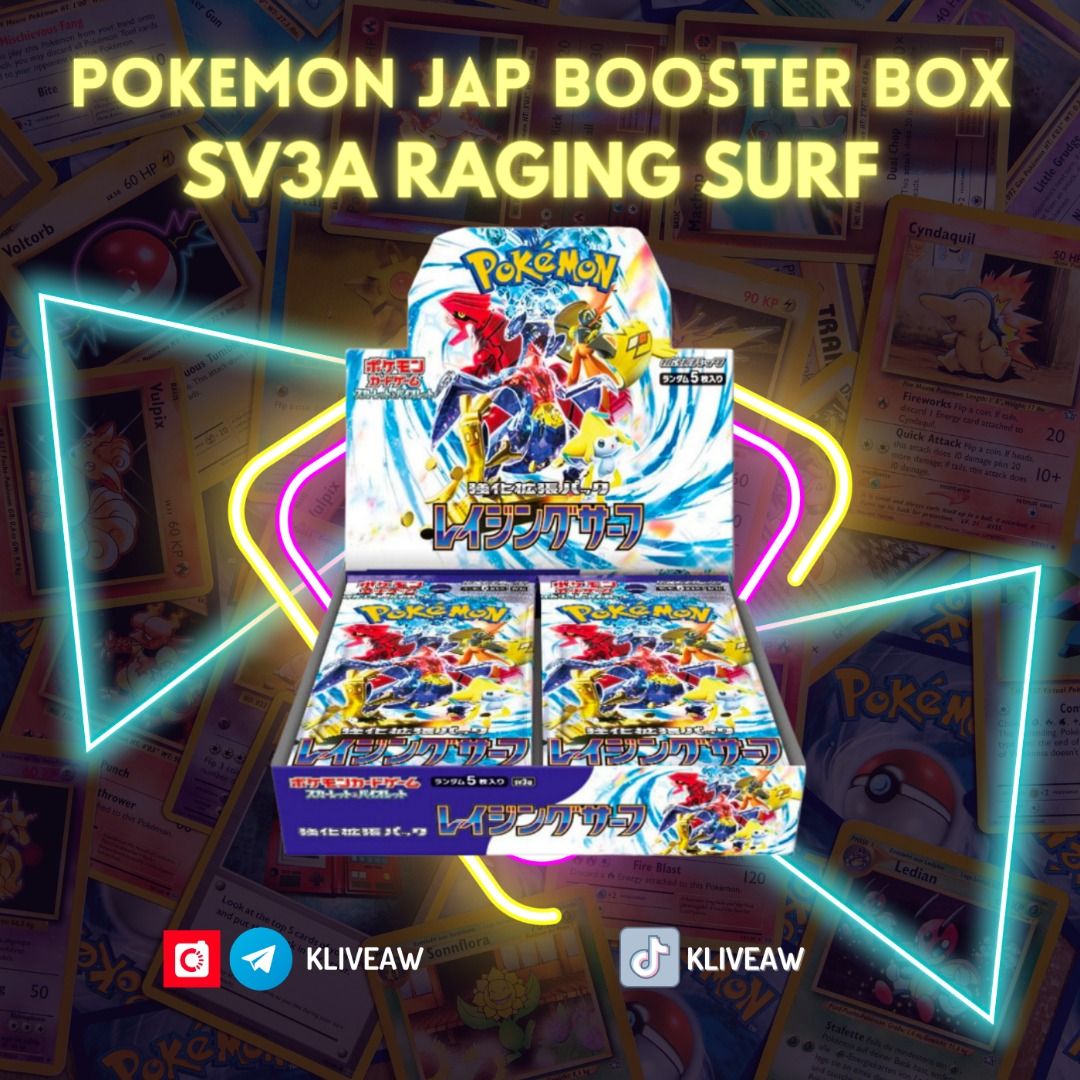 Pokemon SV3a Raging Surf Sealed Carton PO, Hobbies & Toys, Toys & Games ...