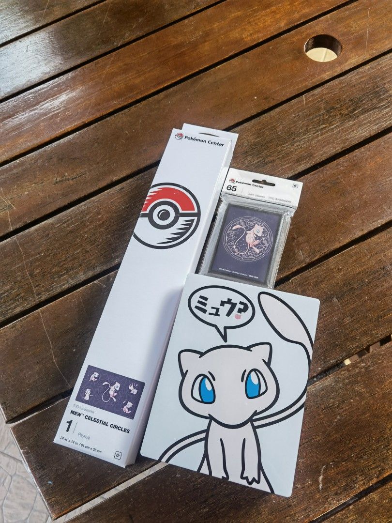 Pokémon playmat mew with buddle item, Hobbies & Toys, Toys & Games on