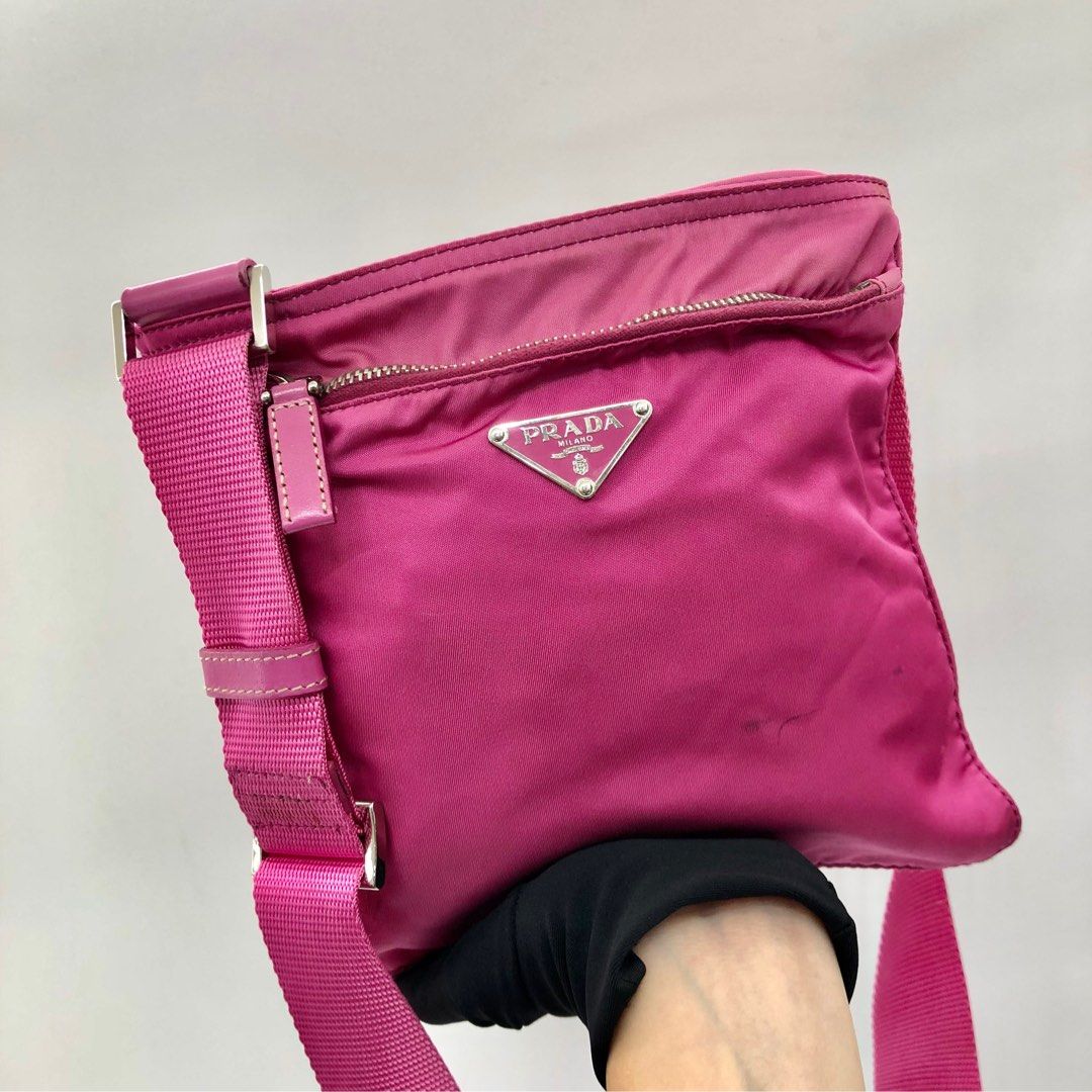 PRADA PINK NYLON MINI SHOULDER BAG 237025815