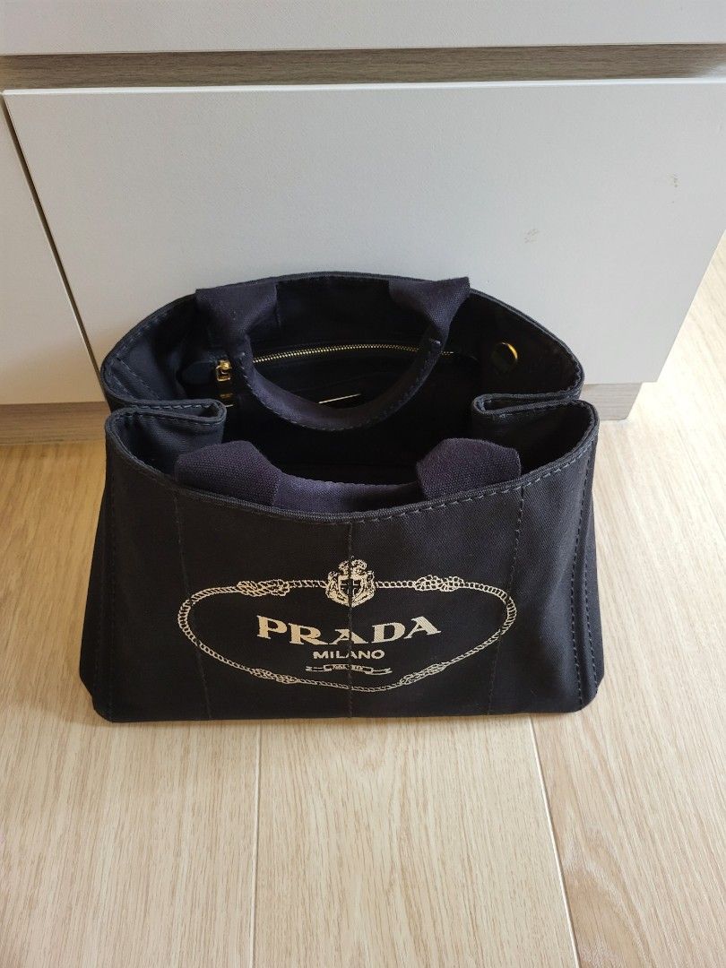 Prada giardiniera printed canvas tote online